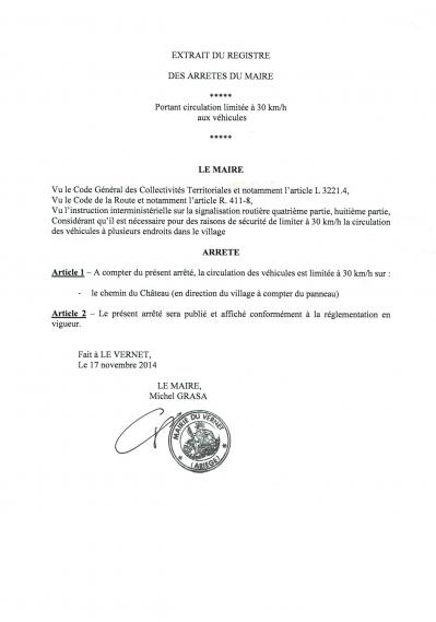 2014 11 se curite limitation vitesse