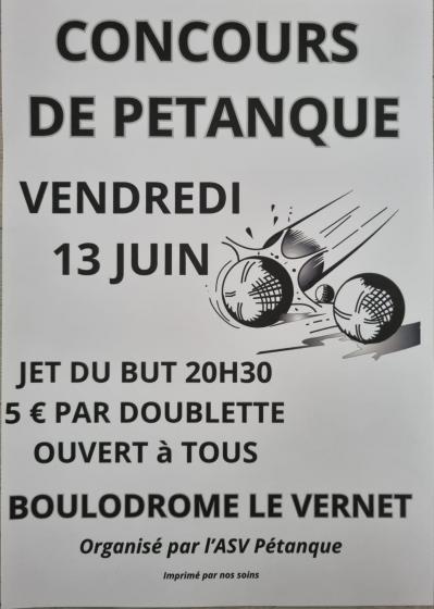 Concours pe tanque